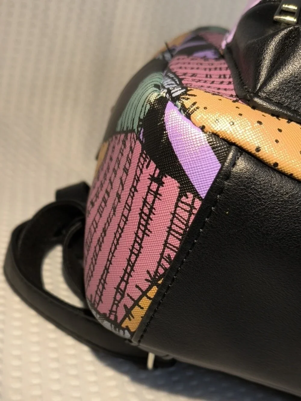 Bioworld Disney The Nightmare Before Christmas Pastel Patchwork Backpack RARE